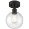 Access Lighting Port Nine Burgundy, Burgundy LED SemiFlush, Matte Black Finish, Clear Glass 63148LEDDLP-MBL/CLR - alternate 6